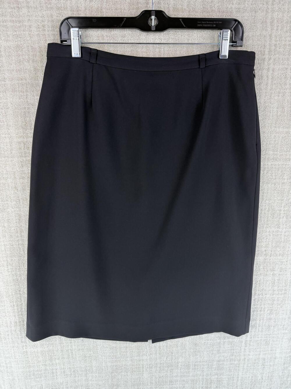Covington Skirt Womens 10 Black Straight & Pencil Knee Length Lined Zip Workwear